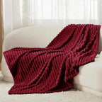 Bedsure GentleSoft Deep Red Fleece Blanket for Couch - Cozy Soft Blankets for Women, Cute Small Throws for Girls, 60x80 Inches