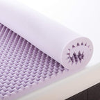 Best Price Mattress 2 Inch Egg Crate Memory Foam Mattress Topper with Soothing Lavender Infusion, CertiPUR-US Certified, Dorm Essentials, King