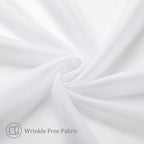 Aiyufeng Sheer Voile Window Treatment Rod Pocket Curtain Panels for Kitchen Bedroom Living Room Drapes Sunlight Filtering Privacy Semi Home Decor Assorted Colors Sizes (White, 40 W x 72 L)
