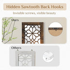 Wall Candle Holder for Farmhuose Decor: Decorative Rustic Folating Shelves Candle Sconces for Pillar Candles - Brown Wood Wall-Mounted Candle Shelf for Bathroom Fireplace