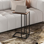 WLIVE C Shaped End Table, Small Side Tables for Sofa and Bed, Couch Table That Slides Under for Living Room, Bedroom, Home Office, Small Spaces