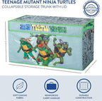 Idea Nuova Teenage Mutant Ninja Turtles Collapsible Storage Trunk, Durable with Soft Lid, 28.5"x14.5"x16"
