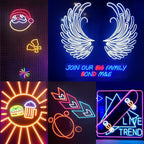 LED Neon Rope Lights, 19.68ft RGB LED Light Strip, 24V Music Sync App/Remote Control DIY Rope Light, IP67 Waterproof Gaming Neon Strip Lights for Bedroom Indoor Oudoor Décor