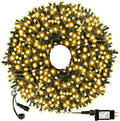 Christmas String Lights End-to-End Plug 8 Modes 108FT 300 LED IP55 Outdoor Waterproof UL Certificated Indoor Fairy Lights Garden Patio Wedding Christma Trees Parties Decoration Warm White