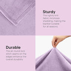 Utopia Bedding Fleece Blanket King Size Lilac 300GSM Luxury Fuzzy Soft Anti-Static Microfiber Bed Blanket (90x102 Inch)