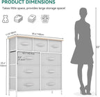 YITAHOME 9 Drawer Dresser, Light Gray Fabric Storage Tower, Tall Organizer Unit for Room, Living Room, Hallway, Closets - Sturdy Steel Frame, Wooden Top & Easy Pull Bins