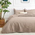 Love's cabin California King Size Quilt Bedding Set Burlwood Bedspreads - Cal King Lightweight Bedspread Comforter - Coin Pattern Coverlet for All Season - 3 Pieces (1 Quilt, 2 Pillow Shams)