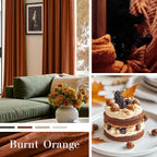 Lazzzy Velvet Blackout Curtains Thermal Insulated Room Window Drapes Super Soft Luxury Curtains for Living Room Bedroom Rod Pocket 2 Panels, Burnt Orange, 52" W x 102" L