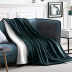 Walensee Sherpa Fleece Blanket (King Size 108”x90” Forest Green) Plush Throw Fuzzy Super Soft Reversible Microfiber Flannel Blankets for Couch, Bed, Sofa Ultra Luxurious Warm and Cozy for All Seasons
