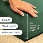 Cal King 6 Piece Sheet Set - Comfy Breathable & Cooling - Ultra-Soft Hotel Luxury Bedding Set w/ 8-16 Inch Deep Pockets - 1 Flat & 1 Fitted Sheet & 4 Pillowcases - Wrinkle Free & Easy Care - Emerald