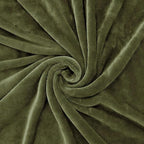 Exclusivo Mezcla Fleece Throw Blanket for Couch, Sofa, 300GSM Super Soft and Warm Blankets, Olive Green Throw All Season Use, Cozy, Plush, Lightweight, 50x60 Inches