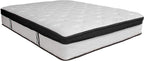 Flash Furniture Capri Comfortable Sleep 12 Inch CertiPUR-US Certified Memory Foam & Pocket Spring Mattress, Full Mattress in a Box White