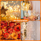TingMiao 6 Pack Fairy Lights Battery Operated 7.2 ft 20 LED Mini String Lights Waterproof Silvery Copper Wire Firefly Starry Lights for Wedding Bedroom Party Christmas Decor(Warm White)