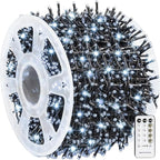 Dazzle Bright Outdoor Christmas String Lights, 1000 LED 328 FT Plug in Fairy Light with Remote Control 8 Modes & Timer, Waterproof Decoration for Home Garden Yard Xmas Wedding, White