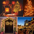 BrizLabs Clear Christmas Lights Outdoor 300 Count 69.6ft Incandescent Christmas Lights Connectable Warm White Light String UL Certified Xmas Mini Light Green Wire for Indoor Tree Holiday Party Decor