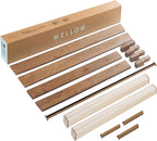 Mellow Naturalista Grand - 12 Inch Solid Wood Platform Bed with Wooden Slats - No Box Spring Needed - King (Natural Pine)