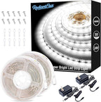 RadiantFlux White Led Strips Lights.2 Sets of 50ft Strip Light,Flexible Light Strip,Good Lighting,LED Light Strip,1800 LEDs 6000K,Light for Living Room,Bedside Table,Vanity Mirror