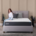 Lucid 10 Inch Memory Foam Mattress - Plush Feel - Infused with Refreshing Bamboo Charcoal and Cooling Gel - Bed in a Box - Temperature Regulating - Pressure Relief - Breathable - Twin Size