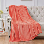Walensee Fleece Blanket Plush Throw Fuzzy Lightweight (XL-Twin Size 66x90 Coral) Super Soft Microfiber Flannel Blankets for Couch, Bed, Sofa Ultra Luxurious Warm and Cozy for All Seasons