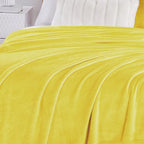 Walensee Fleece Blanket Plush Throw Fuzzy Lightweight (Twin Size 60x80 Yellow/Lemon Canary Yellow) Super Soft Microfiber Flannel Blankets for Couch, Bed, Sofa Warm and Cozy for All Seasons