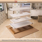 Keonjinn Bathroom Mirror with Lights 47.6" x 35.8" with Backlit and Front Light, Stepless 3 Colors Temperature Dimmable LED Bathroom Mirror, UL Listed LED Driver, Tempered Glass Lighted Vanity Mirror