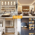 COB LED Strip Lights Natural White,24V Dimmable led Light Strip KIT with Remote and app Control,4000K 50FT/15m 8mm Wide Ra>90 Cuttable Flexible Strip Lights for Bedroom,Shelf,Cabinet