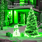 JMEXSUSS 4 Pack 50 LED Green Fairy Lights Battery Operated: 16.1ft Christmas Fairy Lights Indoor Outdoor Waterproof for Bedroom Garden Party Decorations