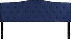 Flash Furniture Cambridge Tufted Upholstered King Size Headboard in Navy Fabric
