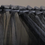 Joyreap 4 Corners Post Canopy Bed Curtain Black- Twin Size Royal Luxurious Cozy Drapes Netting- Elegant Bedroom Decoration Accessories for Adults