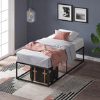 ZINUS Joseph Metal Platforma Bed Frame, Mattress Foundation, Wood Slat Support, No Box Spring Needed, Sturdy Steel Structure, Twin