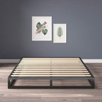 ZINUS Joseph Metal Platforma Bed Frame, Mattress Foundation, Wood Slat Support, No Box Spring Needed, Sturdy Steel Structure, Full, Black