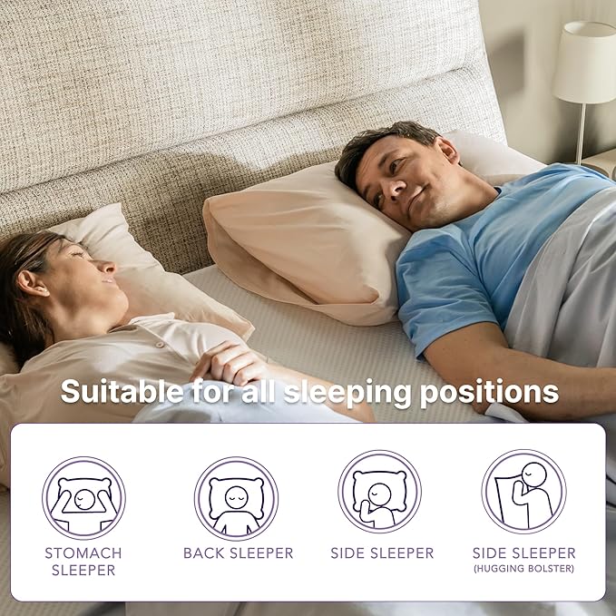 NapQueen 10 Inch Twin-XL Size Mattress, Bamboo Charcoal Memory Foam Mattress, Bed in a Box, White