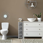 Sorbus Narrow Dresser with 4 Drawers - Vertical Slim Storage Chest of Drawers with Steel Frame, Wood Top & Easy Pull Fabric Bins for Small Spaces, Closets, Bedroom, Bathroom & Laundry (Beige)