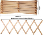 SKOLOO Hat Rack for Wall with 17 Hooks, Solid Wooden, Modern, Expandable Coat Rack Wall Mount for Coats, Hats, Bags, Baseball Caps, Natural Color