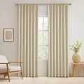 KangBang Pinch Pleat Beige Blackout Curtains 84 Inches Long, Thermal Insulated Pleated Drapes with Hooks for Bedroom Living Room, Elegant Farmhouse Modern Decor, Natural Beige, 42W x 84L, 2 Panels