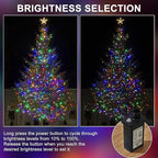 RPGT Christmas Light 1000 LEDs 336ft Green Cable Wire Fairy String Tree Twinkle Lights Plug in 12 Modes for Christmas Party, Outdoor, Garden, Wedding, Home Decoration (Multi Color)