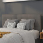 Flash Furniture Lennox Tufted Upholstered Full Size Headboard in Gray Vinyl