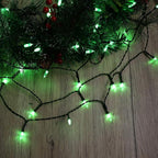 BrizLabs Green String Lights, 17.94ft 50 LED Christmas Lights, 8 Modes Battery Green Xmas Lights Indoor/Outdoor, Mini Decorative Holiday Light String Green Wire for Christmas Party Home Decor