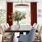 Lazzzy Velvet Blackout Curtains Thermal Insulated Room Window Drapes Super Soft Luxury Curtains for Living Room Bedroom Rod Pocket 2 Panels, Rust Red, 52" W x 84" L