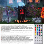 HOME LIGHTING 66ft Christmas Decorative Mini Lights, 200 LED RGB Changing 8 Functional Green Wire Fairy Halloween Lights with Remote Timer, Plug in Indoor Outdoor Xmas Wedding Party Decor