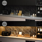 Under Cabinet LED Lighting Kit Plug in or Hardwired, 6 pcs 12 Inches Light Strips, 2000 Lumen, Super Bright, for Kitchen Counter, Closet, Shelf Lights, 31W, Warm White (6 Bars)