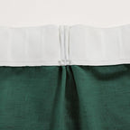 Emerald Green Curtains Semi Sheer 96 Inches Long, Dark Linen Textured Light Filtering Drapes for Living Room Dining, Hunter Green Window Decor, Pinch Pleat Curtain with Hooks