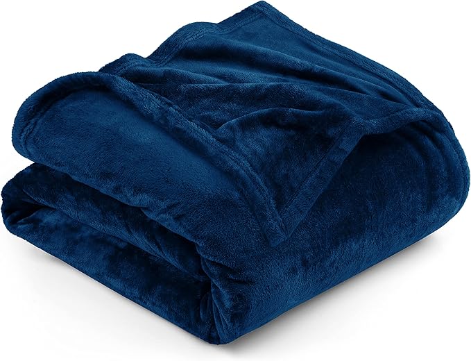 Utopia Bedding Fleece Blanket Twin XL Size Navy 300GSM Luxury Anti-Static Fuzzy Soft Microfiber Dorm Bed Blanket (90x76 Inch)