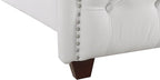 Jennifer Taylor Home Marcella Upholstered Shelter Headboard Bed Set, King, Bright White Polyester