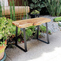 WELLAND Live Edge Cedar Bench, 28" W x 12" D x 16" H, Farmhouse Entryway Bench for Living Dining Room, Rustic Entry Way Benches