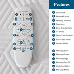 Lucid L600 Adjustable Bed Base Frame - Twin XL - Zero Gravity - Bluetooth - Companion App - Head and Foot Incline - Interactive Dual Massage - Under Bed Lighting - Wireless Remote - Dual USB Ports