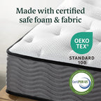 ZINUS 10 Inch Support Plus Pocket Spring Hybrid Mattress, Queen, Strong Coils for Durable Support, Pocket Innersprings for Motion Isolation, Mattress in A Box