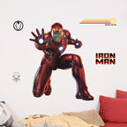 Marvel Iron Man Wall Decals - 22" Avengers Removable Vinyl Stickers for Kids Bedroom Playroom Bathroom - Peel and Stick Room Décor