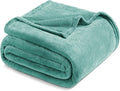 Exclusivo Mezcla Fleece Blanket Twin Size for Bed, Super Soft and Warm, All Season Use, Cozy, Plush, Lightweight, 90x66 Inches, Celadon