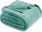 Exclusivo Mezcla Fleece Blanket Twin Size for Bed, Super Soft and Warm, All Season Use, Cozy, Plush, Lightweight, 90x66 Inches, Celadon